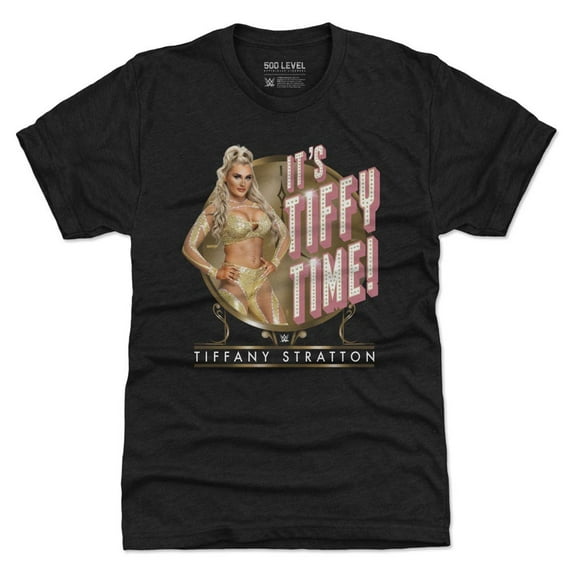 Men's 500 Level Heather Black Tiffany Stratton It's Tiffy Time Tri-Blend T-Shirt