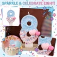 thumbnail image 2 of Numeric Birthday Candles, 3D Cartoon Creative Cake Decoration Topper for Boys and Girls Birthday Celebration and Anniversary Party Decor, H, 2 of 6