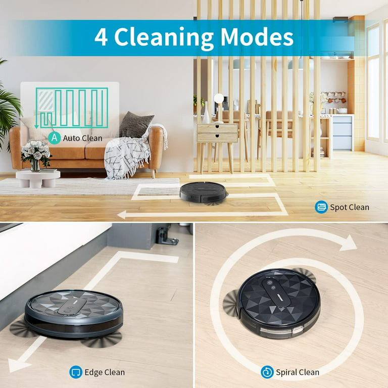 AIRROBO P20 Robot Vacuum Cleaner, Self-Charging Robotic Vacuums, 2800Pa  Suction, 120 Mins Runtime, Ideal for Pet Hair, Hard Floors, Low Pile  Carpets 