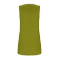 thumbnail image 4 of Homenesgenics Tank Tops for Women Plus Size Women's Pinted Sleeveless T-Shirt Loose Tops Green XXXXXL, 4 of 5