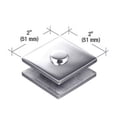 thumbnail image 2 of CRL MFC10 Polished Stainless 2" x 2" Square Mall Front Clamp, 2 of 3
