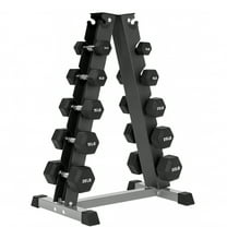 Maximize Floor Space with Our A-Frame Dumbbell Rack Stand - Solid Construction, Anti-Scratch, Holds 6 Pairs