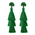 thumbnail image 1 of Ear Studs Women Girls St.Patrick’s Day Beaded Earrings Jewelry Gift Irish Accessories Pendant Stud Earrings for Women, 1 of 4