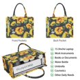 thumbnail image 2 of Large Capacity Tote Bag,Black Sunflower White Flower Pattern Handbag Fashion Luxury Tote Bag,15.7"x13"x 5.1" Inches,Laptop Compatible, 2 of 6
