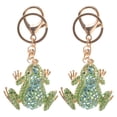 thumbnail image 1 of 2 llaveros de rana con brillantes diamantes de imitación para mujer, llavero de animal con forma de rana verde, llavero decorativo para mochila y bolso., 1 of 6