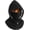 Black, variant on Double Layer Fleece Hooded Hat, 3-in-1 Integrated Winter Hat with Face Cover and Neck Warmer, Adjustable Drawstring, Unisex