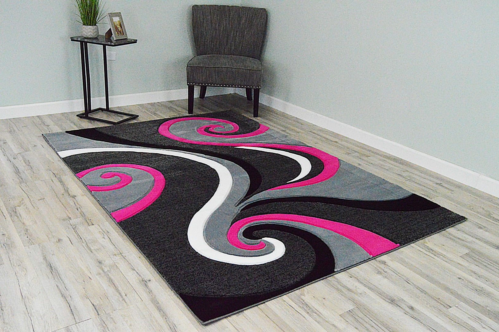 PREMIUM 3D Effect Hand Carved Thick Modern Contemporary Abstract Area