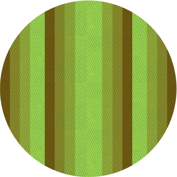 Ahgly Company Machine Washable Indoor Square Transitional Dark Yellow Green Area Rugs, 3' Square