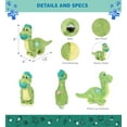 thumbnail image 3 of DolliBu Green Dinosaur Doctor Plush Toy - Super Soft Dinosaur Doctor Stuffed Animal Dress Up with Cute Scrub Uniform and Cap Outfit - Fluffy Doctor Toy Plush Gift - 10 Inches, 3 of 7