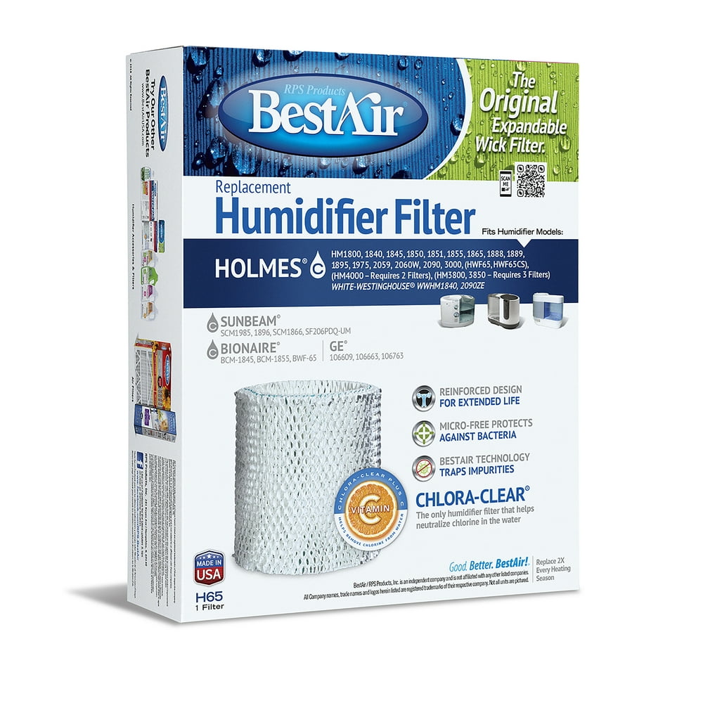 BestAir H65 Humidifier Replacement Wick Filter for Holmes models 8.2" x