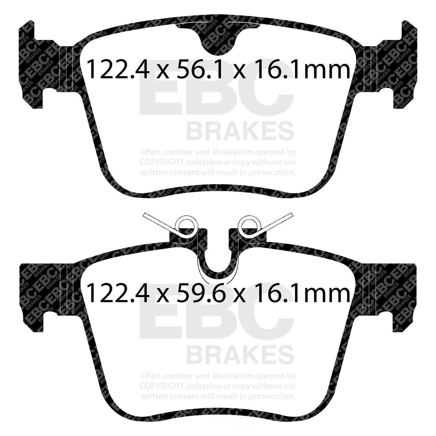 UD1821/ EBC OE Brake Pads Fits select: 2018-2022 VOLVO XC60, 2016-2023 VOLVO XC90