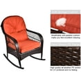 thumbnail image 3 of LVUYOYO Outdoor Wicker Rocking Chair All Weather Wicker Rocker Chair with Cushions for Garden Patio Yard Porch Lawn Balcony Backyard, 3 of 7