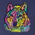 thumbnail image 2 of Colorful Majestic Neon Atric Wolf | Dean Russo Art Animal Lover Tri-Blend Racerback Sleeveless Top, Vintage Navy, XL, 2 of 5