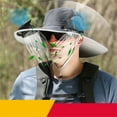 thumbnail image 2 of Luzes Solares Al Aire Libre Amplio Sombrero de Pesca Al Aire Libre Del Ventilador Del Sol Sombrero Del Sol de los Hombres con 2 Sombreros de Pesca de Ventiladores Del Sol Y 3 Sombreros de Ventilador A, 2 of 8