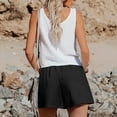 thumbnail image 4 of REALiKUN Women Summer Casual Shorts Bowknot Tie Waist Beach Vacation Shorts with Pockets, 4 of 7
