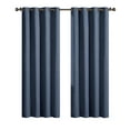 thumbnail image 3 of Better Homes & Gardens Woven Textured Grommet Blackout Curtain Panel, 1-Piece, Blue, 50" W x 84" L, 3 of 5