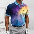 thumbnail image 4 of Zysthvn Summer Shirts for Men Casual Tennis Polo Mens Shirts Short Sleeve T Shirts Lapel Printed Tops, 4 of 5