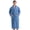 Haze Blue, variant on Men's Shawl Collar Bathrobe, Soft Long Towel Robe for Men (Navy,L/XL)