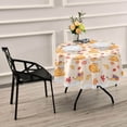 thumbnail image 7 of SKYSONIC Cute Cartoon Fox Round Tablecloth 60inch Indoor Wrinkle Free, Autumn Leaves Circular Lace Table Cover Washable for Kitchen Party BBQ Dining Decor, 7 of 7