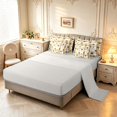 thumbnail image 3 of Manfei Classic Plaid 7-Piece Twin Bedding,Cute Polka Dot Bedding Comforter Set,White Brown,Light Gray Reversible, 3 of 7