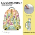 thumbnail image 5 of Geometric Shapes Textured Print Backpack, Laptop Bookbag for School College Work, Large Capacity Daypack with Pockets, Ideal Gift for College Students, 5 of 6