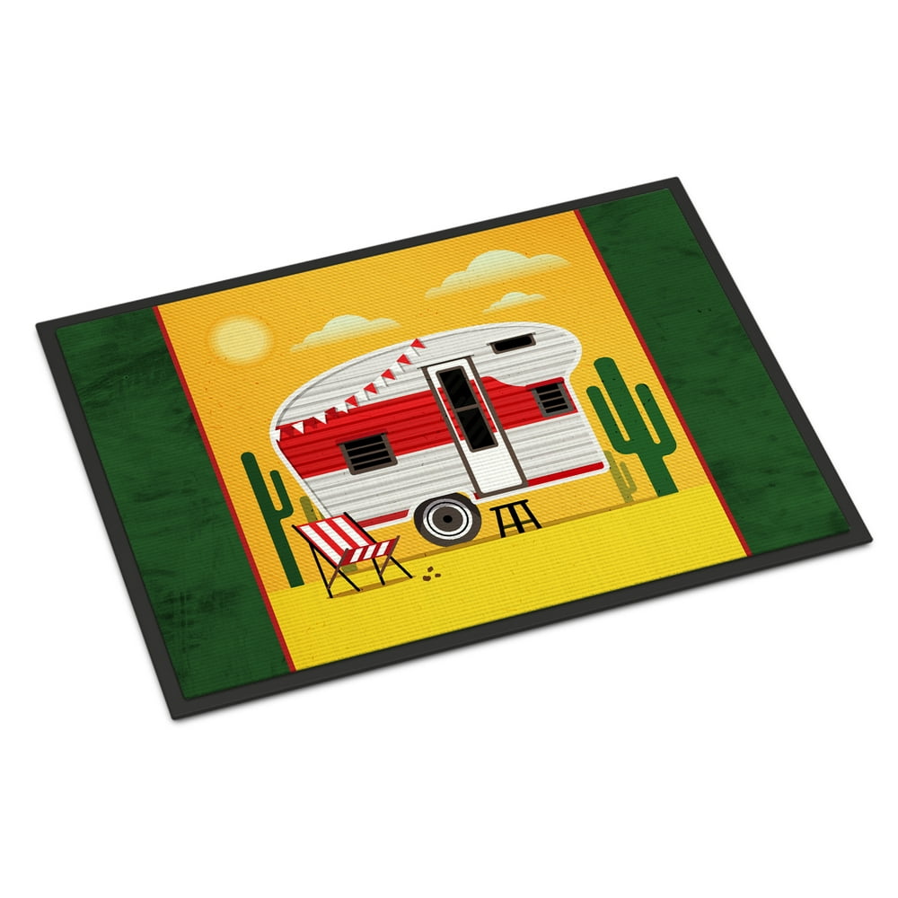 Greatest Adventure Retro Camper Desert Door Mat