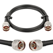 3 ft N Male to N Male Cable (50 Ohm), MOOKEERF Pure Copper Low-Loss Coaxial Extension Cables for LTE/Ads-B/Ham/Wifi/Antenna/Signal Booster Use
