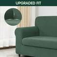 thumbnail image 4 of CHUN YI Stretch 2-Piece Checks Sofa Cover with Cushion Cover Slipcover, 4 of 6