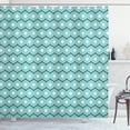 thumbnail image 1 of Ambesonne Abstract Shower Curtain, Circles and Stripes, 69"Wx75"L, Seafoam Black White, 1 of 3