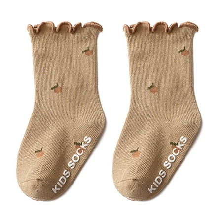 

Children Kids Socks Spring Flower Print Wood Ear Comfortable Girls Socks