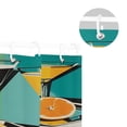 thumbnail image 5 of Yayeee Shower Curtain with Hooks 72"x72" Waterproof Fabric Bathroom Hanging Decor, Orange Glasses, 5 of 5