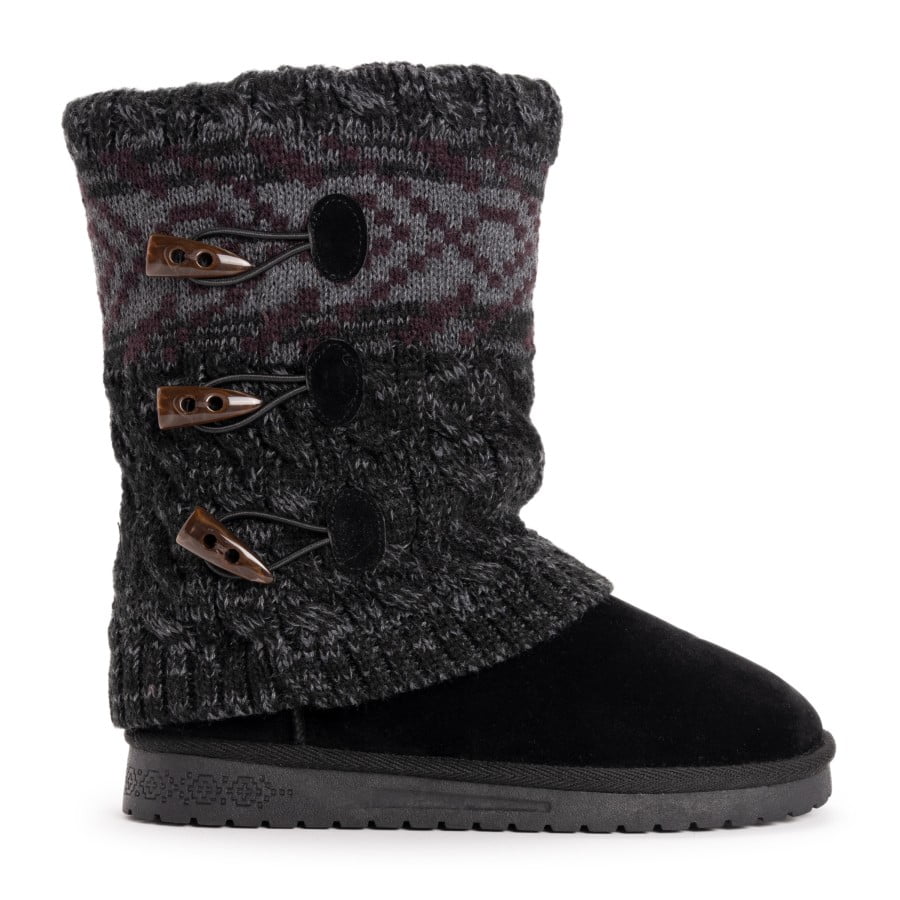 Essentials by MUK LUKS Women s Cheryl Sweater Winter Boots Walmart