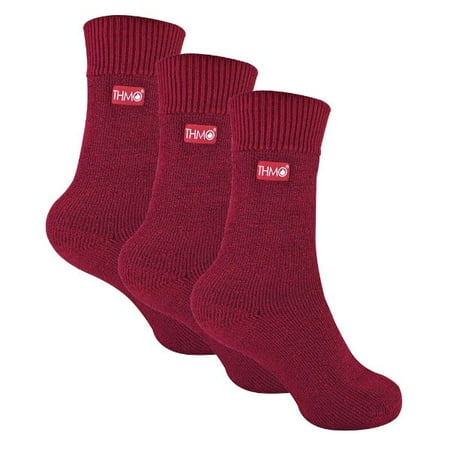 

3 Pairs Multipack Kids Thermal Socks | THMO | Ribbed Soft Top Fleece Fluffy Inner Warm Socks for Boys & Girls