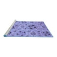 thumbnail image 2 of Ahgly Company Machine Washable Indoor Square Abstract Blue Modern Area Rugs, 8' Square, 2 of 4
