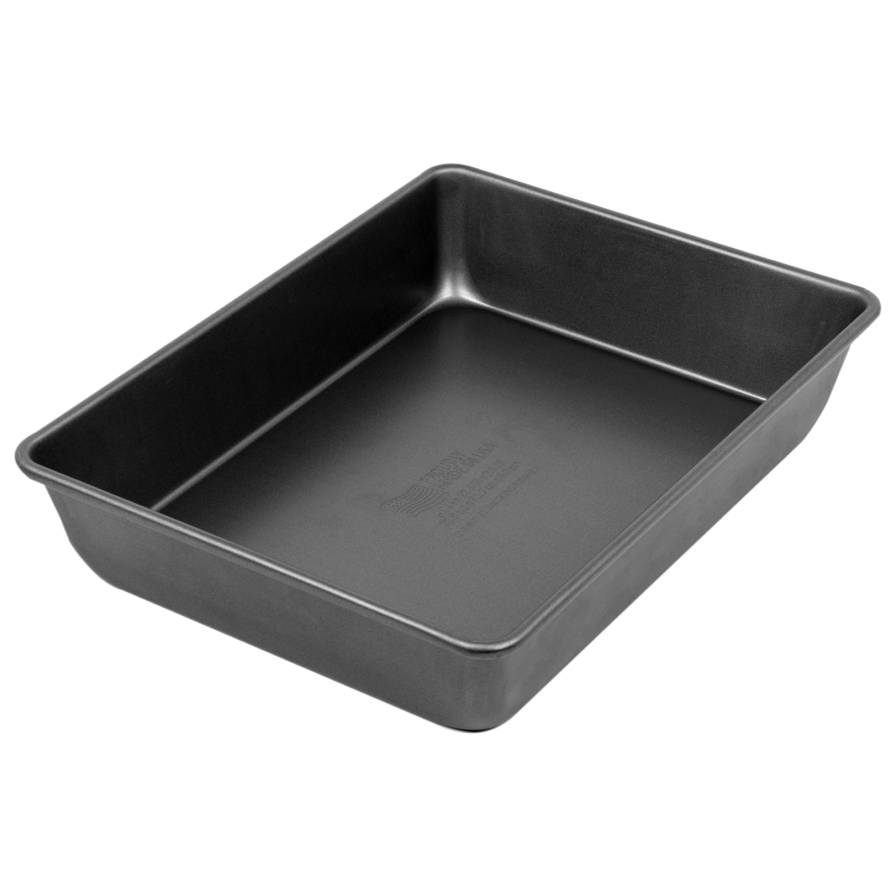 Acrux7 4 Pcs Baking Pans Set, Nonstick Baking Pans & Bowl Set, Deep Metal Baking Sheet Pans, Rectangular Stackable Baking Trays, Cake Pans Sets for