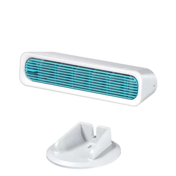Oioii Wall Mounted Bladeless Fan, Silent Air Circulator, Small Air Conditioner Fan for Bedroom Dormitory Desktop and Bathroom, No Blade Low Noise Design,White