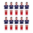 thumbnail image 1 of LOVIVER Ensemble de 10 Pcs de Baby-Foot pour Hommes, Table de Soccer Mini Poupée, Table de Soccer pour Hommes, Bleu Foncé Blanc Rouge, 1 of 8