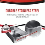 iPrimio Ultimate Stainless Steel XL Cat Litter Box - XL Litter Box for Big Cats - Large Cat Litter Box - Never Absorbs Odor, Stains, or Rusts - Easy Cleaning Litterbox Designed by Cat Owners (1 Pan)