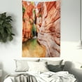 thumbnail image 3 of Americana Tapestry, Elves Chasm Colorado River Plateau Creek Grand Canyon Image Print, Wall Hanging for Bedroom Living Room Dorm Decor, 60W X 80L Inches, Scarlet Green Pale Brown, by Ambesonne, 3 of 5