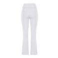 thumbnail image 3 of LLYwey Woman Linen Pants Womens Stretch Yoga Leggings Running Gym Sports Full Length Active Pants Female Hiking Pants Long Pant Style H1315 White 3XL, 3 of 4