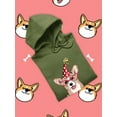 thumbnail image 3 of Welsh Corgi Puppy Let's Party Hoodie Women -Image by Shutterstock, Female Medium, 3 of 4