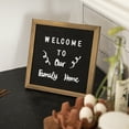thumbnail image 4 of HBCY Creations 10"x10" Felt Letter Board - Solid Wood Frame - Torched Brown - Black Felt - 389 PP Letters Including Numbers, Symbols, Icons - Canvas Carrying Case, 4 of 11