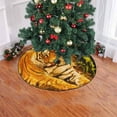 thumbnail image 2 of FMSHPON Crouching Tiger Xmas Christmas Tree Skirt Stand Mat for Holiday Party Decoration Indoor Outdoor 36 inches, 2 of 3