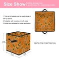 thumbnail image 2 of RATGDN Collapsible Fabric Cube Storage Bin with Double Handles for Living Room Bedroom Office Black - Orange Juice Fruit, 2 of 7