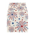 thumbnail image 2 of Twfbrm 4th of July Table Runner, 13x72 Inch Cotton Linen Star and Stripes Patriotic Table Runner, Red White and Blue Seasonal Kitchen Dining Table Decoratios for Independence Day, Memorial Day, Party, 2 of 6