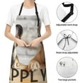 thumbnail image 6 of Naloa Cute Bulldogs Apply Apron Kitchen Aprons with Pockets for Women Men Chef, 6 of 8