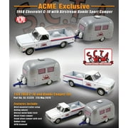 New Acme Exclusive By Greenlight 1:64 SCTA 1968 Chevrolet C-10 Truck w/ Airstream Bambi Camper 51339