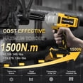thumbnail image 5 of Cordless Impact Wrench Compatible with DeWalt 20V MAX Battery (No Battery) 1/2" Brushless High Torque Impact Gun,1106.34ft-lbs (1500N.m), 3-Speed Mode, 5 of 15