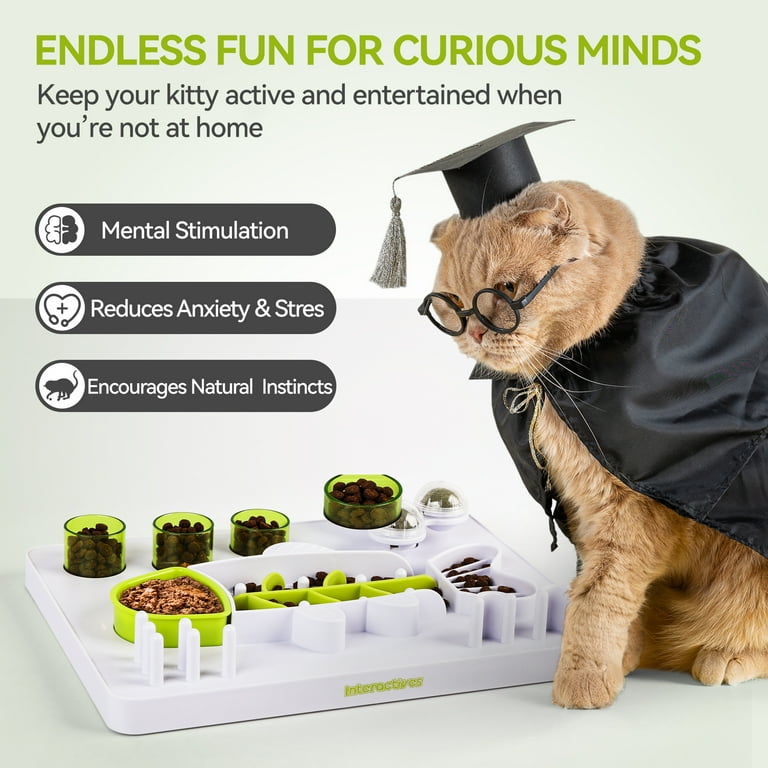 All For Paws Interactive Cat Puzzle Feeder Toy, Kitty Slow Puzzle