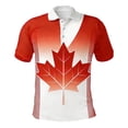thumbnail image 4 of Men's Shirts Casual Sportwear Featuring Maple Leaf Button Print for Canada Day Classic Everyday, 4 of 4